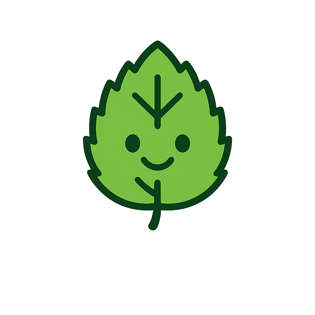 Community garden logo mark featuring a simple green sprout and soil mound